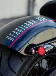 Heartland USA Red LED Small Tux Cut Tear Turn Signals Set Gloss Black