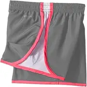 [Nike] Little Girls Dri FIT Printed Tempo Running Shorts (C_Grey(327358-478)/W, 6 Years)
