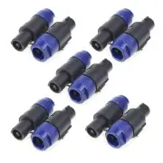 ALLEK 10Pcs Speakon Connector 4 Pin Male Plug for Audio Loudspeaker Cable NL4FC