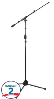 Gator Frameworks GFW-MIC-2020 Tripod Mic Stand with Boom 2-pack