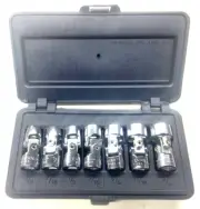 NOS! VINTAGE CRAFTSMAN TOOLS 3/8” DRIVE SAE SWIVEL FLEXIBLE -V- SOCKET SET, USA