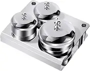 Set of 3 Stainless Steel Manicure Bowls Art Manicure Container Set Multi-function Nail Accessory Lid