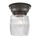 Innovations 302-LED Colton 1-Lt Flush Mount, ORBZ/Clr Halo - 623-1F-OB-G302-LED