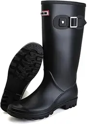 [Jesindr] Women's Half Height Wellington Boots, Fashion Protective Rubber Shoes, Comfortable, Non-Slip, Breathable Women's Wellington Boots