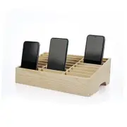 Wooden Cell Phone Holder Desktop Organizer Storage Box for Classroom 24-Grid