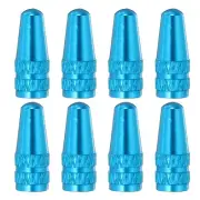 8pcs Bike Valve Caps Aluminum Bike Valves Stem Caps Dust Caps for MTB Road, Grey