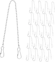 Amosfun 24pcs Metal Hanging Chains for Billboards and Garden Decor Lightweight Plant Hangers with Hook Clips and Chains for Bird Feeders Lanterns and Ornaments