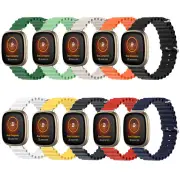 For Fitbit Versa 3/Sense Versa 4/Sense 2 Ocean Silicone Sports Watch Strap Band