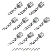 0.43" Cord End Cap Terminator Cord Finding for Jewelry Making, 15Pcs White Grey