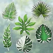 JSRQT Leaf Shaped Decorative Magnet Screen Door, Fridge Magnets Stickers Decoration, Double Sided Flexible Sliding Door Screen Protector, Patio Screen Magnet Decals for Bird Pet Kids, 6 Pair 12 Sheet