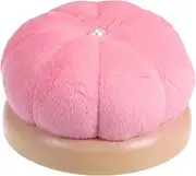 HARFINGTON Wooden Base Needle Pincushions Japanese Style Pin Cushions Round Pin Cushion Needle Holder for Sewing Quilting Needlework DIY Crafts, Pink