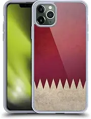 Head Case Designs Qatar Qatari Vintage Flags Gel Case [Military Grade Protection] Compatible with Apple iPhone 11 Pro Max