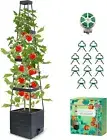 1Pack Raised Garden Bed Planter Box with Trellis, 57 Self-Watering Tomato Cage P