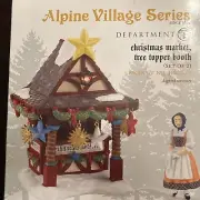 Dept 56 Alpine Village Series CHRISTMAS MARKET - TREE TOPPER BOOTH 4023610 New