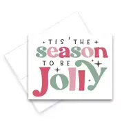 Tis the Season Christmas Greeting Cards with Envelopes, Set of 25 Cards