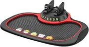 Multifunction Car Anti-Slip Mat Auto Phone Holder, Universal Car Dashboard Mat with Phone Holder, Car Dashboard Anti Slip Mat, 360° Rotating Car Phone Holder for Phones, Keys, Gadgets (B)