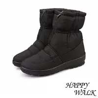 在飛比找ETMall東森購物網優惠-【HAPPY WALK】輕量雙層防水防滑加厚保暖雪靴 黑