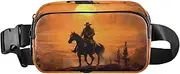[XYMZR] Fanny Pack Desert Cowboy Brown Hip Bag Belt Bag for Women Man Fashion Waist Pack Water-repellent Crossbody Bag for Halloween Costumes Running Hiking Jogging Travel Sport, Multi-colored, one size