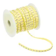 65.6ft Studded Faux Suede Cord Rope for Jewelry Making, Yellow Silver
