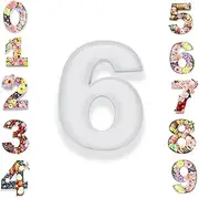 10”Cardboard Number Mache Chocolate Covered Strawberries Fillable Sweets Candy Container Box (White, 6 or 9)