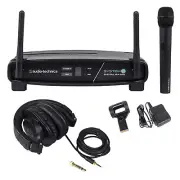 Audio Technica ATW-1102 10 Wireless Microphone System w/ Handheld Mic+Headphones