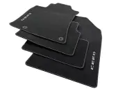 OEM Kia Floor Mats Black Velour Ceed CD Logo Original Carpet Fabric 4 Piece