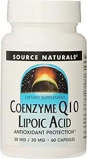 Source Naturals Coenzyme Q10,/Lipoic Acid 30mg/30mg, 60 Count (Pack of 12)