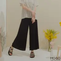 在飛比找momo購物網優惠-【MO-BO】隨風飄逸麻料九分褲(褲子)