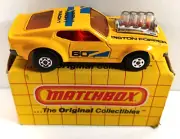 MATCHBOX Superfast 60D Mustang Piston Popper Yellow / Red Interior