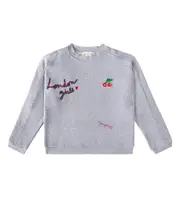 [Bonpoint] Bonpoint Gena embroidered cotton sweatshirt Y 4 grey