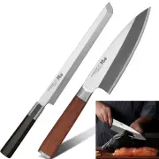 TURWHO 16cm+27cm Sashimi Knife Salmon Fish Head Butcher Sushi Tuna Slicing Knife