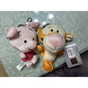 全新正版香港迪士尼購入跳跳虎與小豬鑰匙圈