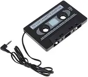 Car Cassettes Tape Mini Plastic Audio Aux Stereo Adapter 3.5mm Auxillary Cable Converter MP3 CD Player Smartphone Music Supplies Black