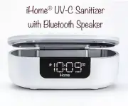 iHome® Health UV-C Pro Sanitizer with Bluetooth Speaker, White NEW!