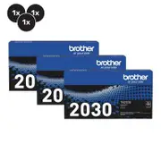 Brother TN2030 Toner Cartridges Value Pack - Includes: [3 x Black]