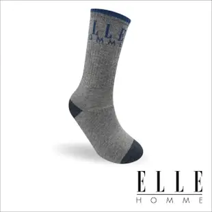 【ELLE HOMME】6雙組簡約條紋全方位機能運動襪(男襪/禦寒/運動襪/長襪/登山健行)