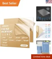 1/8" Thick Acrylic Sheets 8x12 - Versatile Plexiglass for Laser Cutting