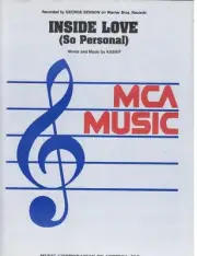 GEORGE BENSON INSIDE LOVE (SO PERSONAL) SHEET MUSIC-PIANO/VOCAL/GUITAR-BRAND NEW