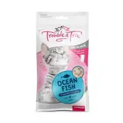 Trouble & Trix Cat Treats Ocean Fish 70g in Small Bite sized pieces