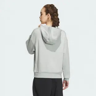 【adidas 愛迪達】上衣 女款 長袖上衣 帽T 運動 亞規 CITY ESC HOODY 藍 IP7077