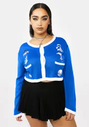 [Dolls Kill x Looney Tunes] Plus Team Player Knit Cardigan