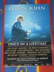 ELTON JOHN - 2017 Once In A Lifetime Australian Tour - Laminated Promo Poster
