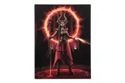 Anne Stokes Fire Elemental Sorceress Canvas Plaque (Red/Black) (25cm x 19cm)
