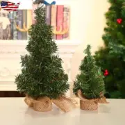Miniature Pine Trees Reusable Bottle Brush Trees with Burlap Base Home Decor
