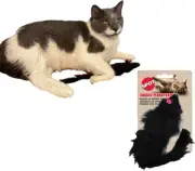 Ethical Shaggy Plush Ferret with Rattle and Catnip Cat Toy