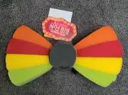 NWT Chris March's Big Fun Foam Clown Rainbow Bow Tie Costume Halloween Target