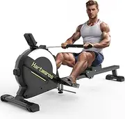 Rowing Machines for Home,Hartwares Magnetic Rowing Machine with 77lbs High Resistance Rowing Machine,16 Levels of Quiet Resistance,Rower Machine for Home Row Machine,App Compatible,LCD Monitor