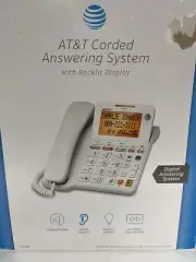 AT&T CL4940 Single Line Corded phone w/Answering Machine White New 10E