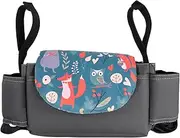 HOMOBABE Trolley Organizer Bag Multi Functional Stroller Cup Holder Buggy Storage for Nappies Bottles and Essentials Portable Hanging Bag for and Organization