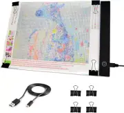 A4 LED Light Pad - Diamond Art Light Box Tracing Light Board with 3 Brigh